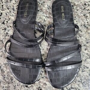 Nine west black‎ sandals